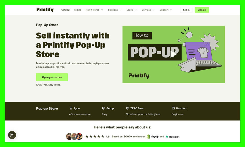 printify popup store