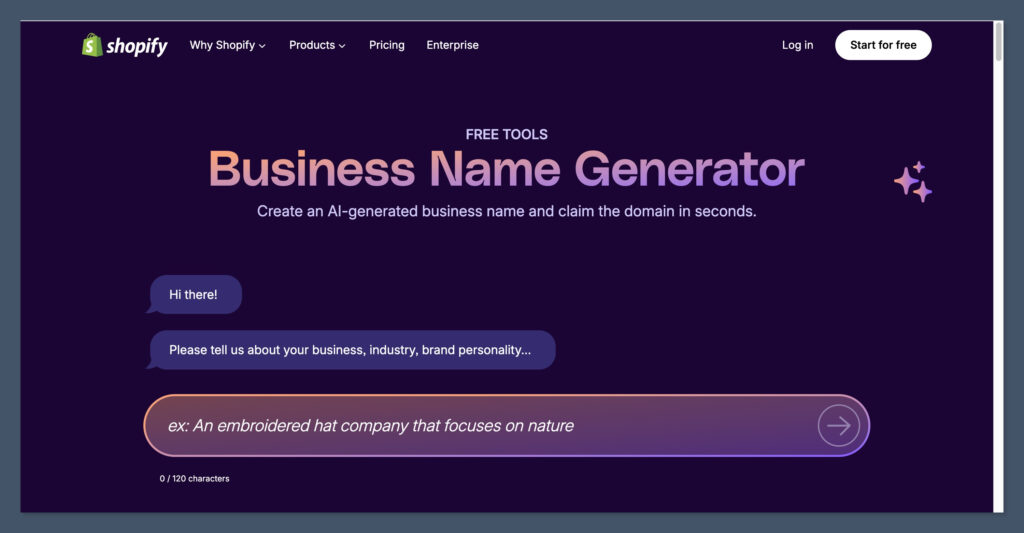 Shopify Business Name Generator
