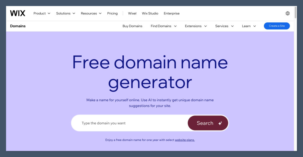 Wix Domain Name Generator