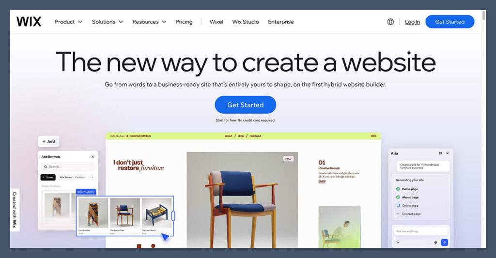 wix homepage