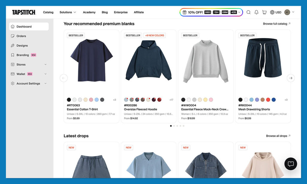 Tapstitch products