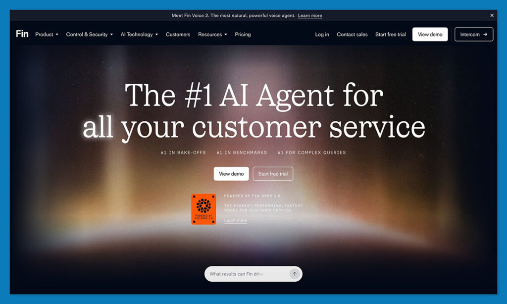 fin intercom homepage