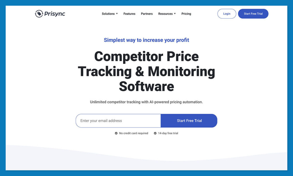 prisync homepage