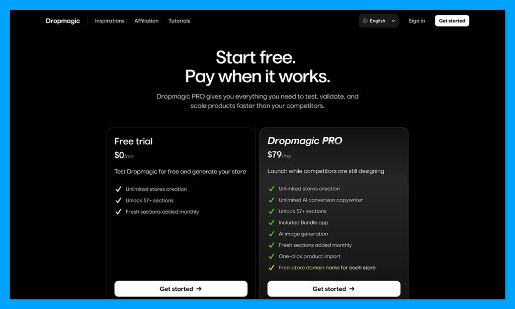 Dropmagic pricing