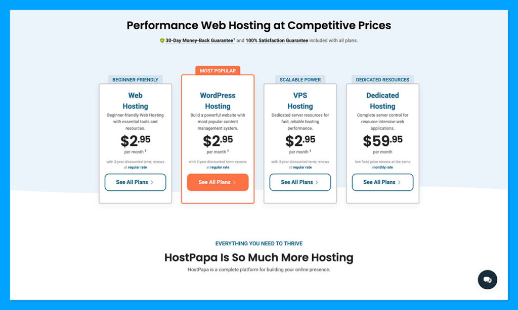 hostpapa pricing
