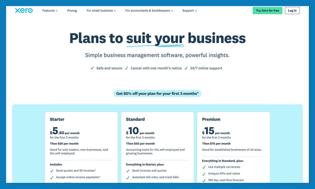 xero pricing