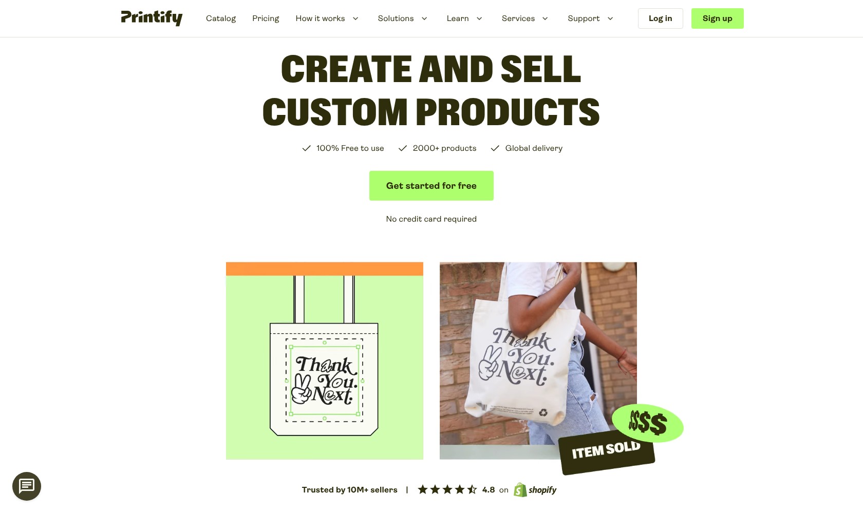 Printify website screenshot